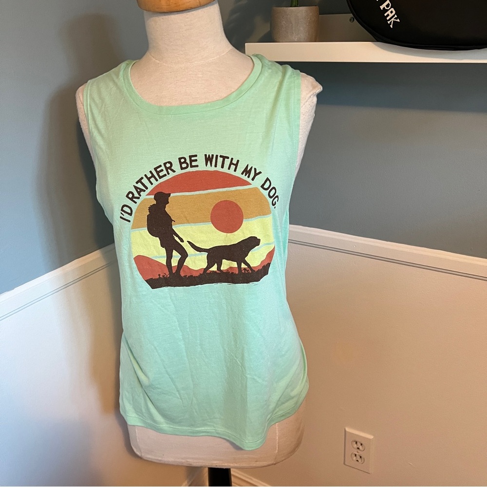 I’d rather be with my dog - tank top - new condition